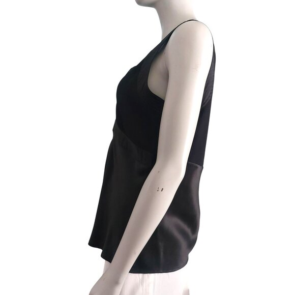 OLD NAVY Y2K Black Lace Trim Camisole Tank Large Vintage Silk Romantic Layering - Picture 5 of 16